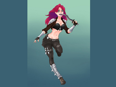 Katarina anime art illustration katarina leagueoflegends