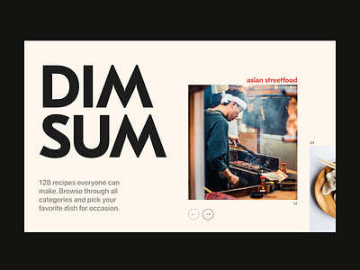 Dimsum food asian branding design food header japan minimal streetfood typography ui ux web