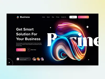 Digital Business Agency Website 3d 3d art 3d pattern agency business company creative creative web digital agency digital business agency illustration landing page services website startup strategy ui uidesign uiux website design