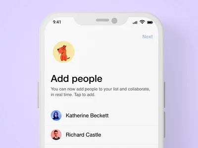 Add People app design interaction design product design ui ux