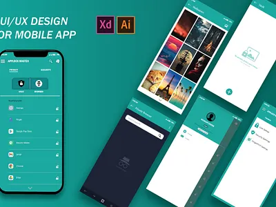 UI/UX Design Mobile App app branding design graphic design mobile app design typography ui ui design uiux design ux