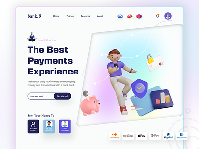 Finance Web Design banking banking website crypto digital bank finance finance website fintech industry fintech web design fintech website landing page online bankign online payment payment ui uiux ux wallet website web design web page website design