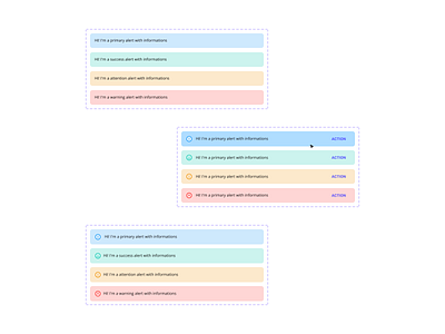 Alerts ui design alert attention design figma icons notification primary success ui warning