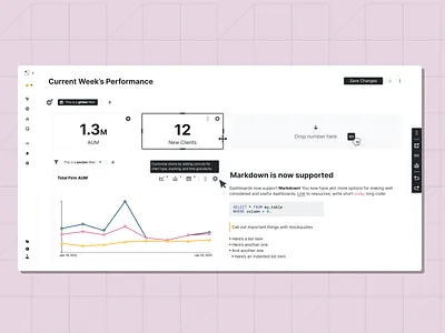 WYSIWYG Dashboard Editor for Data Analytics app b2b dashboard data data management design flat ui wysiwyg