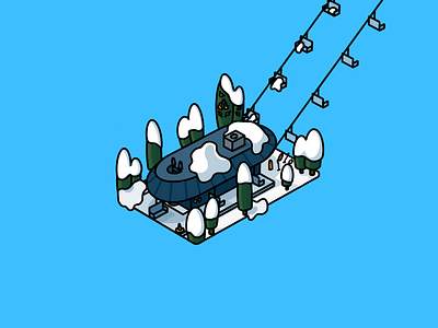 Ski Lift 3d 90s cartoon blue evergreen keystone keystone resort lift lot plot skiing skilift snow snowboarding