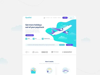 Flywallet app design ui ux website