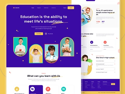 Child Education Website UI Kit book childs class course education educational website exam kit learn learning lesson school student study teacher tutor ui ux web landing page web ui kit