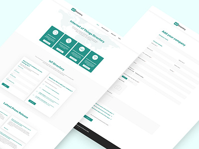 IoT Directory - landing page redesign colors design graphic design redesign ui webdesign
