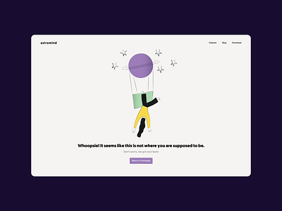 Daily UI — 404 Page 404 page astrology design error page illustration product design ui vector web