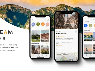 Travel APP application branding design graphic design holiday memories memorise travel trip ui