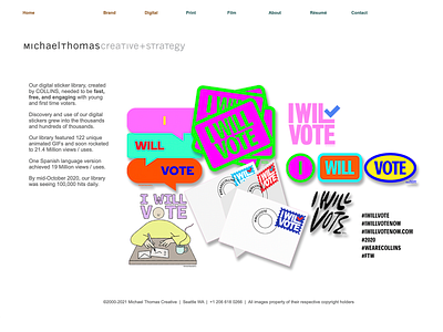 I Will Vote digital stickers cx design digital platform strategy ui ux youth