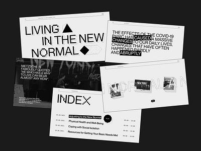 A New Normal concept design interface layout typography ui ux web design website