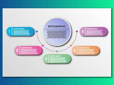 Professional steps infographic graphic design step 1