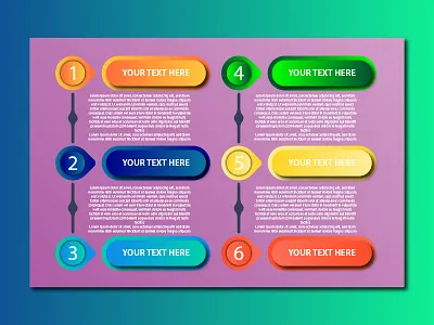 Professional steps infographic graphic design step 1
