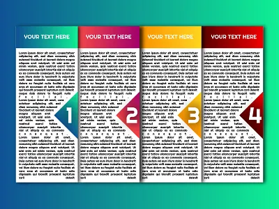 Professional steps infographic graphic design step 1