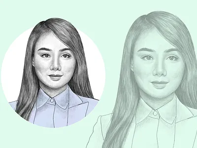 Pencil Perfect Headshot Illustration avatar branding design graphic design headshot illustration pencil