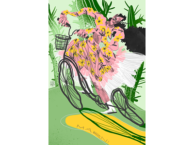 Marni art book illustration branding character cover design digital art editorial fashion fashion art fashion illustration illustration landskape nature poster water color woman