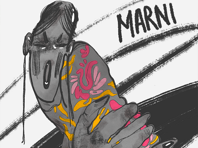 Marni art book illustration branding character clothes design digital art emotion face fashion fashion art fashion illustration girl illustration jewelry portrait water color