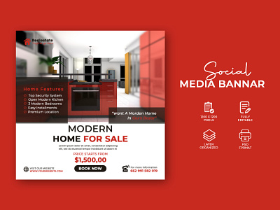 Real Estate Social Media Post Design animation real estate post creator real estate social media real estate templates website banner design