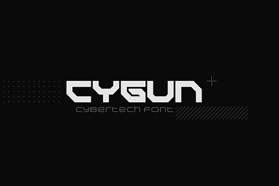 CYGUN font crypto cyber cyberpunk cyborg cygun design digital font reality technology typography virtual