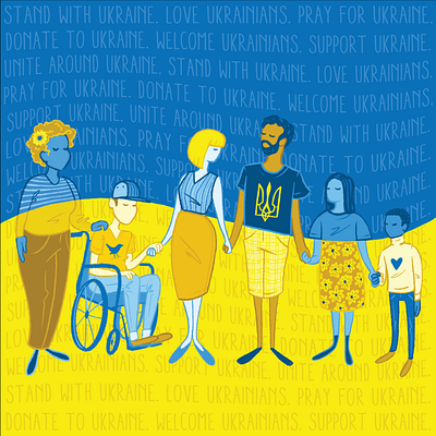 For Ukraine digital drawing flag humanitarian illustration illustrator procreate sketch ukraine ukrainian