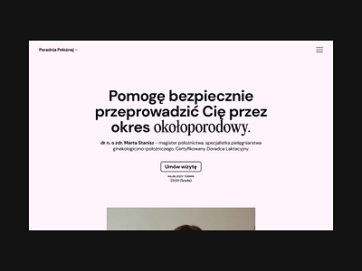 Midwife's Clinic (Poradnia Położnej) babies baby clinic health interaction design juszczyk menu midwife newborn nurse nursery pregnancy pregnant webdesign