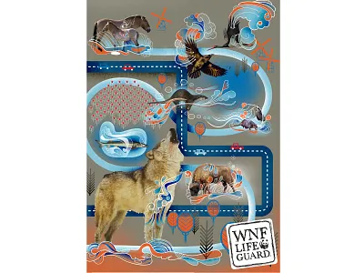 WNF Poster illustration photography typography