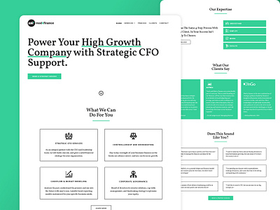 Minimalist Finance Virtual CFO Landing Page branding contemporary design landingpage marketing minimalist modern ui ux webdesign