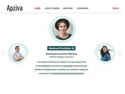 Testimonial ui ux