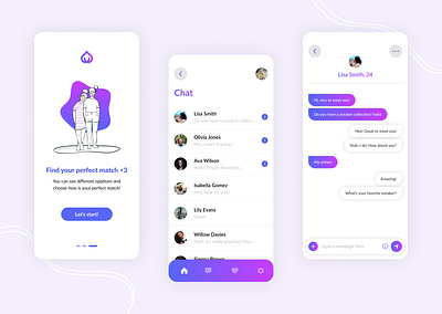 Dating App app branding design graphic design ui ux website