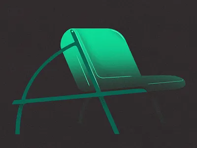 A 36daysoftype chair illustration midcentury typedesign typography