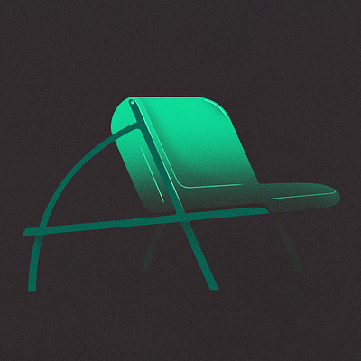 A 36daysoftype chair illustration midcentury typedesign typography