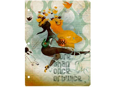 More than once or twice ill illustration retro typography