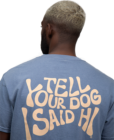 Tell Your Dog I Said Hi: Wavy Design branding cute design fun graphic design groovy hand drawn illustration merchandise procreate tee shirt