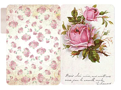 Shabby Chic File Folders Digital Kit collage design ephemera folio journal junkjournal