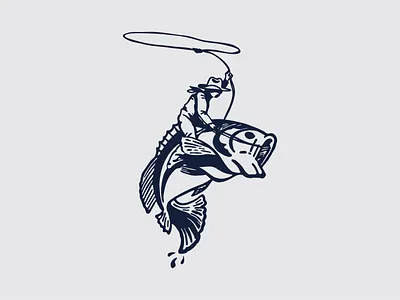 Fishing Rodeo brand brand design brand identity branding cowboy design fish fishing illustration lasso logo riding rodeo vector water wrangle wrangler