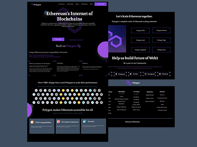 Polygon Landing Page Redesign blockchain crypto defi design illustration website