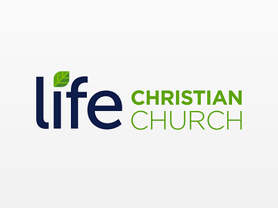Life Christian Church brand branding church design green illustration leaf logo vector