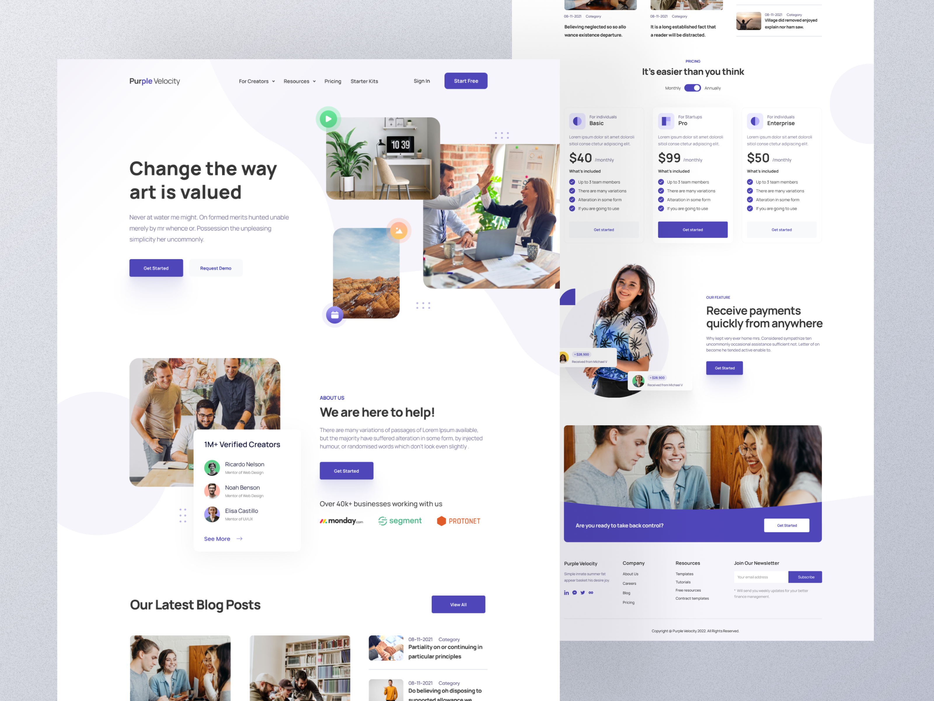 Example of Landing Page / Website Design