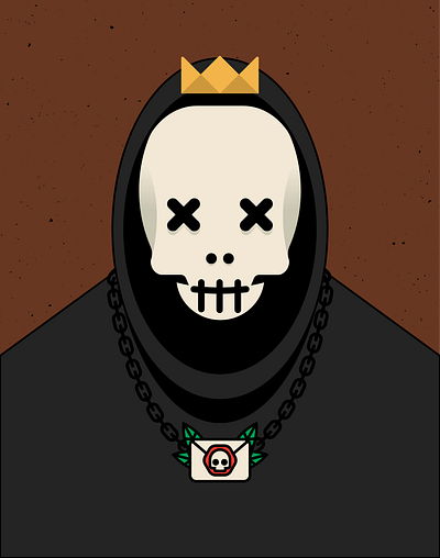 Death Monk #5 angel death deathmonks illustration nft skull