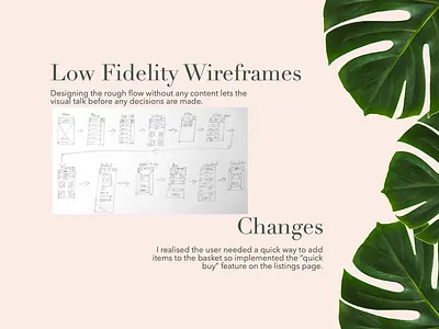 Low Fidelity Wireframes and Changes branding design low fed wireframes pencil wireframes product design process typography ui ux ux design ux outcomes ux process web design wireframes
