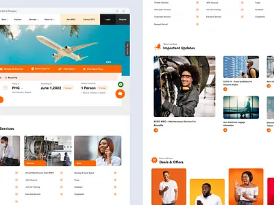 AeroContractors New Landing Page UI aero aero contractors aero landing page aero ui airline airline landing page dailui design landing page ui uid ux uxui web