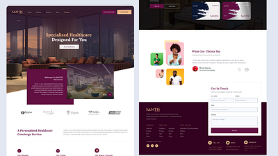 Santis HealthCare - Landing Page concierge healthcare dailui design health landing page health ui healthcare luxury luxury healthcare santis santis health ui uid ux uxui web web ui