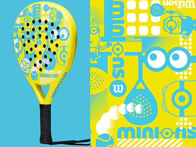 Wilson x Minions 2022 PADEL RACKET 2022 illumination minions padel ball padel racket pattern rackets sports tennis tennis design universal studios wilson wilson x minions wotto