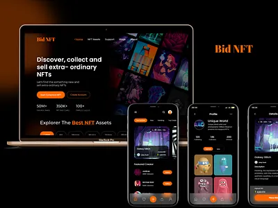 Bid NFT | NFT Marketplace Platform | CodeStore Technologies branding design graphic design illustration logo mobile app mobile app development motion graphics nft nft marketplace nfts typography ui uiux ux vector web app development web apps