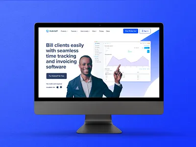 Hubstaff Landing Page Design figma redesign ui