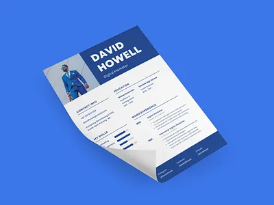 Simple Resume/CV/Curriculum Vitae a4 clean curriculum vitae cv design graphic design minimalist print resume