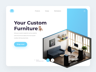 Furniture 3d 3d animation blender furniture home landing page motion ui