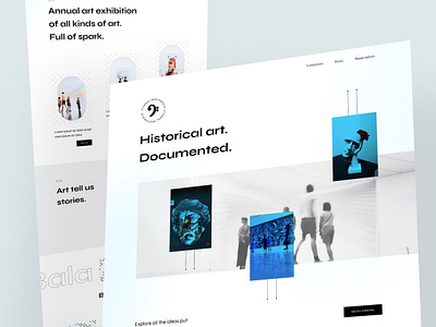 Art Gallery Website - Exploration art artist artistic clean design gallery homepage landing page minimalist museum painting simple statue