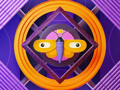 The Royal Dragonfly 3d animation blender color diorama dragonfly gamedev graphic design illustration light